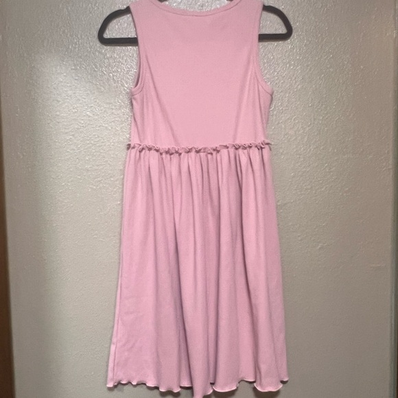 NWT Cotton Pink Sleeveless Crew Neck Sundress | Midi | Resort Wear | Vacation - Picture 5 of 5